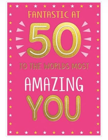 (image for) SEL B/DAY CARD-AGE50 FEMALE - STD - STD