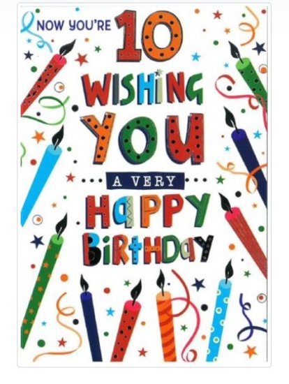 (image for) SEL B/DAY CARD-AGE10 BOY - STD - STD