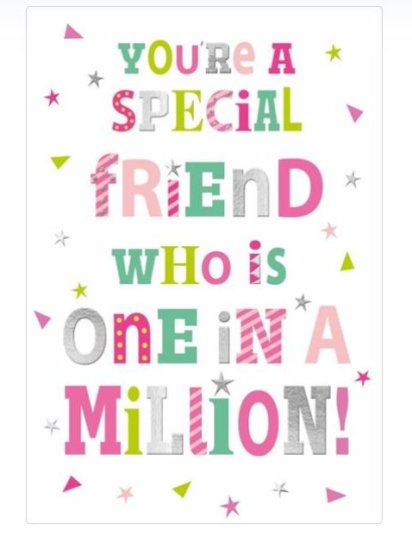 (image for) SEL B/DAY CARD-SPECIAL FRIEND - STD - STD