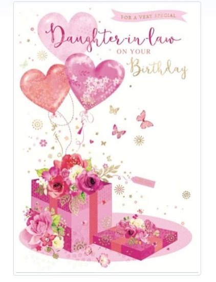 (image for) SEL B/DAY CARD-DAUGHTER IN LAW - STD 