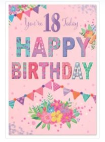 SEL B/DAY CARD AGE 18 TODAY - STD (image for) SEL B/DAY CARD AGE 18 TODAY - STD