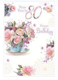 SEL B/DAY CARD AGE 80 - STD (image for) SEL B/DAY CARD AGE 80 - STD