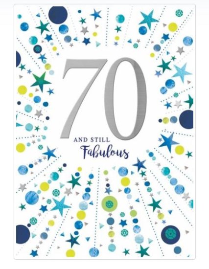 (image for) SEL B/DAY CARD AGE 70 FAB DAY - STD 