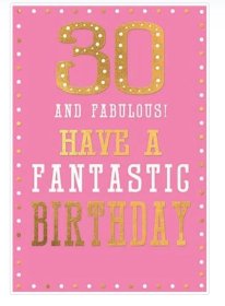 SEL B/DAY CARD AGE 30 FEMALE - STD (image for) SEL B/DAY CARD AGE 30 FEMALE - STD