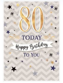 SEL B/DAY CARD AGE 80 TO YOU - STD (image for) SEL B/DAY CARD AGE 80 TO YOU - STD