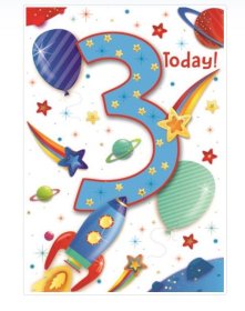 SEL B/DAY CARD AGE 3 TODAY - STD (image for) SEL B/DAY CARD AGE 3 TODAY - STD