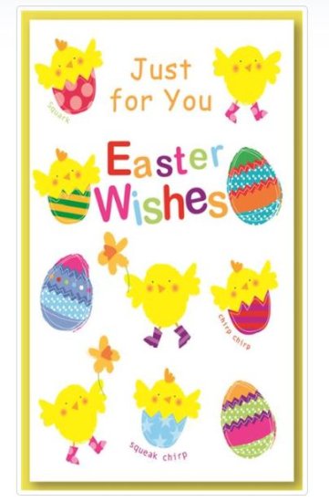 (image for) SEL EASTER CARD-JUST FOR YOU - MINI