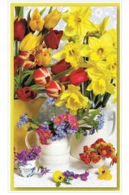 (image for) SEL EASTER CARD-FLOWER - MINI