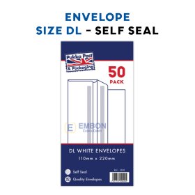 (image for) PUK ENVELOPE WHITE S/SEAL 50S - DL