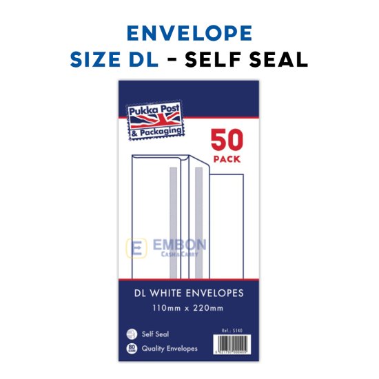 (image for) PUK ENVELOPE WHITE S/SEAL 50S - DL