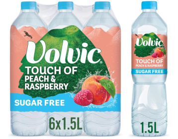 (image for) VOLVIC WATER PEACH RASBERRY SUGARFREE - 1.5L