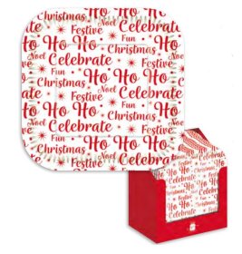 (image for) XMAS PARTY PLATES SQUARE 6S - 23CM 
