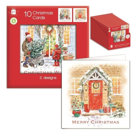 (image for) XMAS CARDS FRONT DOOR SQUARE - 10S