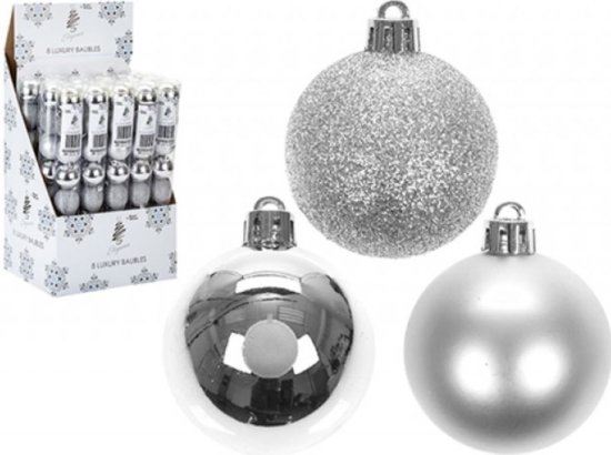 (image for) XMAS LUXURY BAUBLES-8S SILVER - 5CM