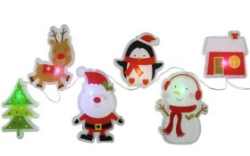 (image for) XMAS LIGHTUPGEL WINDOW STICKER - 15X30