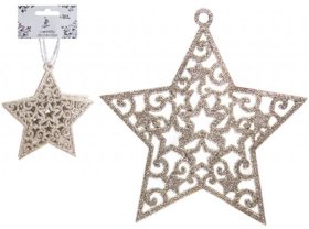 (image for) XMAS HANG GLITTER STAR CHAMP - 6S