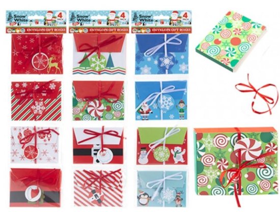 (image for) XMAS ENVELOPE GIFT BOXES ASST - 4S