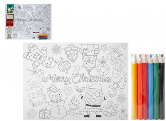 (image for) XMAS PLACEMATS & COLOUR PENCIL - 6S