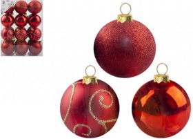 (image for) XMAS BAUBLES RED 24S - 6CM