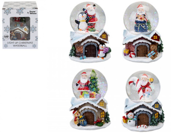 (image for) XMAS WATERBALL W/LED LIGHT AST