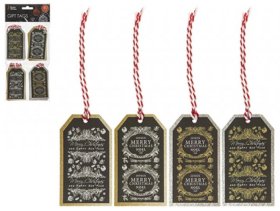 (image for) XMAS GIFT TAGS ASST 40S - 5X9CM