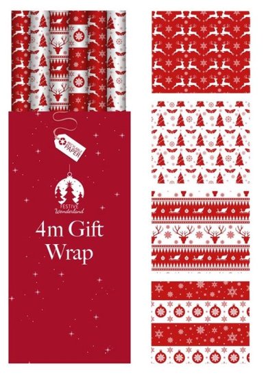 (image for) XMAS GIFT WRAP SCANDI - 4M