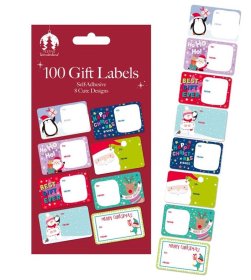 (image for) XMAS GIFT LABEL CUTE PACK - 100S
