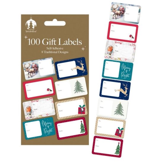 (image for) XMAS GIFT LABEL TRADITIONAL - 100S 