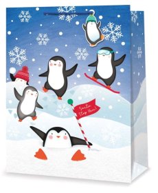 (image for) XMAS GIFT BAG PENGUIN - XLARGE