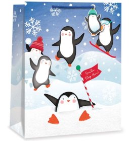 (image for) XMAS GIFT BAG PENGUIN - LARGE