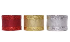 (image for) XMAS FABRIC RIBBON SPOOL - 2M