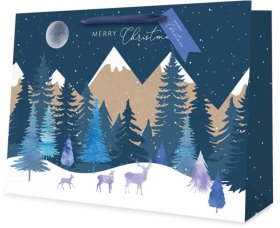 (image for) XMAS GIFT BAG MIDNIGHT FOREST - XLARGE