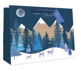 (image for) XMAS GIFT BAG MIDNIGHT FOREST - LARGE