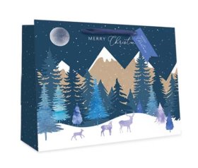 (image for) XMAS GIFT BAG MIDNIGHT FOREST - MEDIUM