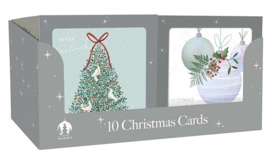 (image for) XMAS CARD TREE/BAUBLE SQUARE - 10S