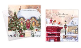 (image for) XMAS CARD TRAD SCENES SQUARE - 10S