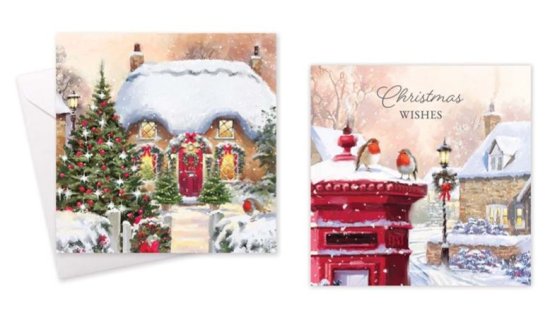 (image for) XMAS CARD TRAD SCENES SQUARE - 10S