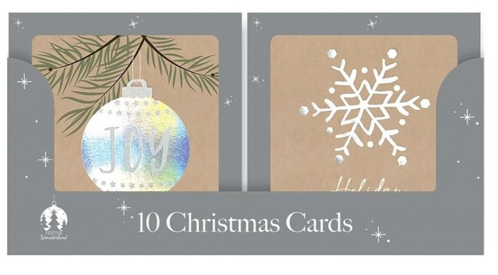 (image for) XMAS CARD KRAFT JOY SQUARE