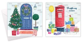 (image for) XMAS CARD POSTBOX/DOOR SQUARE - 10S