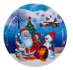 (image for) JL XMAS TRAY ROUND - 33CM