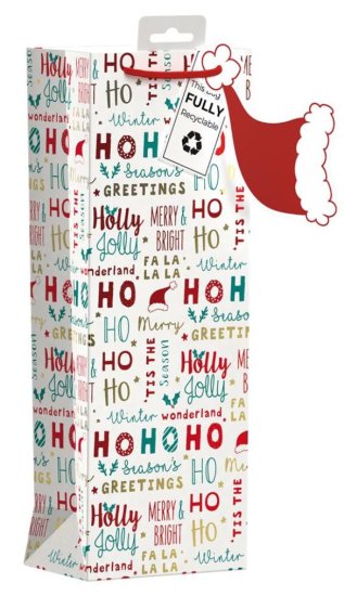 (image for) XMAS GIFT BOTTLE BAG MERY CHR - BOTTLE 
