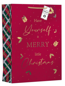 (image for) XMAS GIFT BAG MERRY CHRIST WIS - XLARGE 