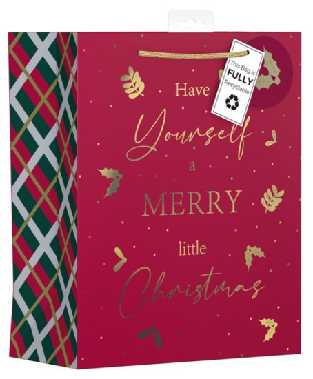 (image for) XMAS GIFT BAG MERRY CHRISTMAS - MEDIUM 