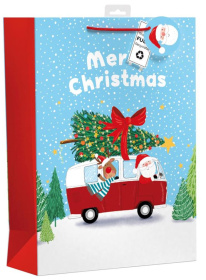 (image for) XMAS GIFT BAG SANTA CAMPERVAN - XLARGE 