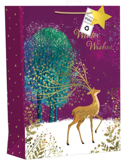 (image for) XMAS GIFT BAG WINTER WISHES - XLARGE 