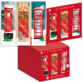 (image for) XMAS CARDS SLIM PORTRAIT ASS 3 - 15S 