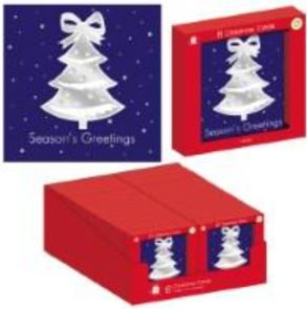 (image for) XMAS CARDS LAYERD FOIL TREE - 6S 