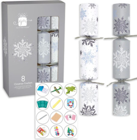 (image for) XMAS CRACKER SILV/WHI 8S - 12" 