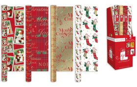 (image for) XMAS GIFT WRAP ELEGANT MER CHR - 4M 