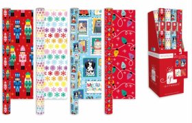 (image for) XMAS GIFT WRAP RED AND WHITE - 4M 